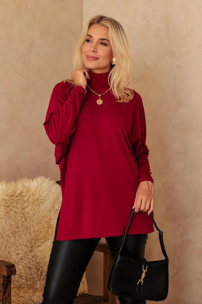 Blusa de manga longa e gola alta Isadora