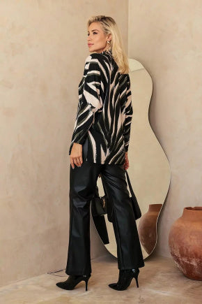 Blusa de manga longa e gola alta Isadora