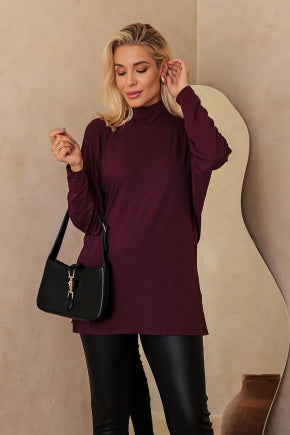 Blusa de manga longa e gola alta Isadora