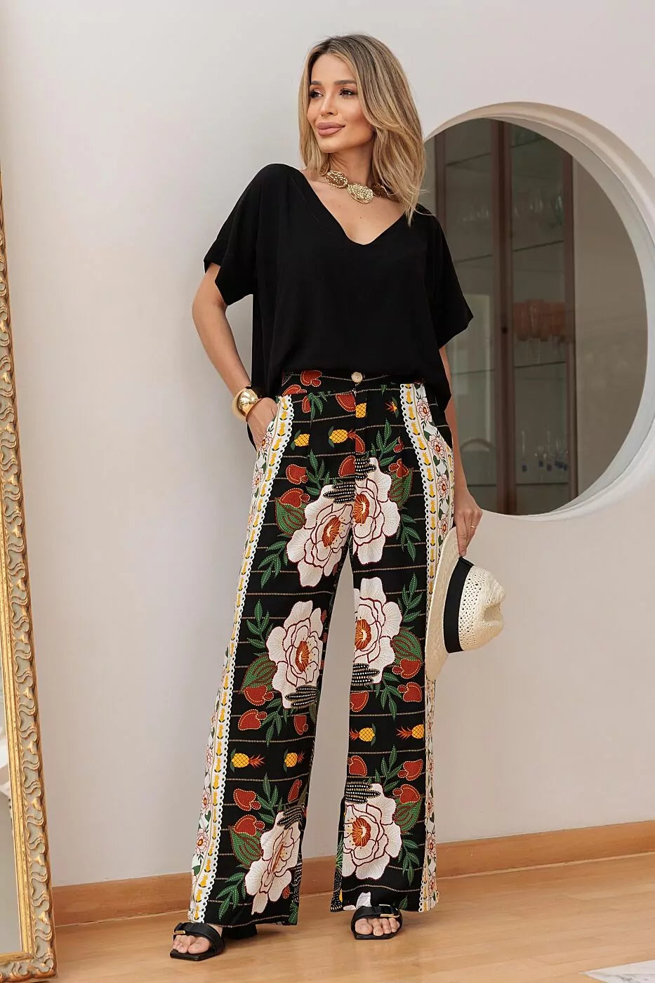 Calça pantalona Clara