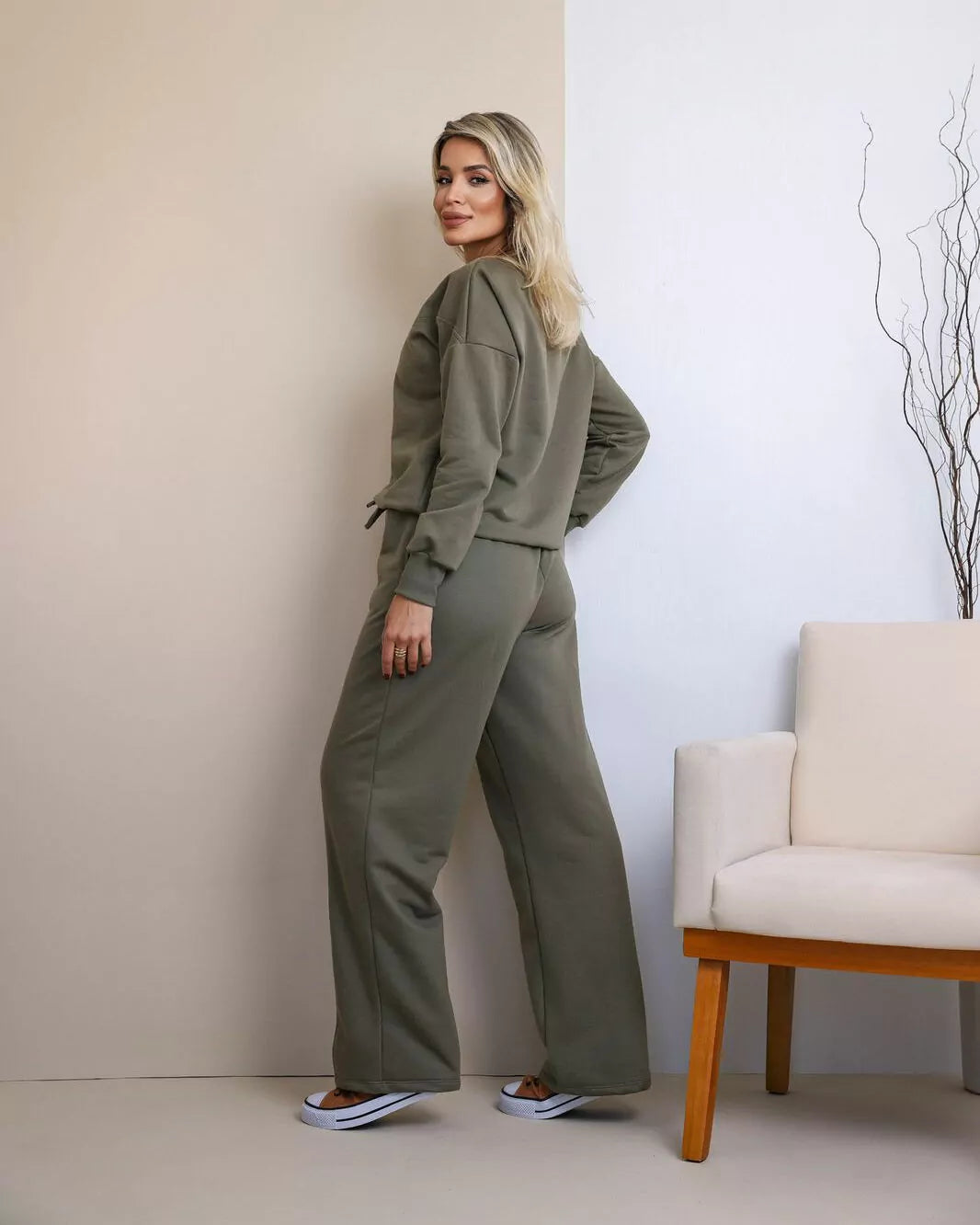 Conjunto de calça e blusa manga longa Virginia