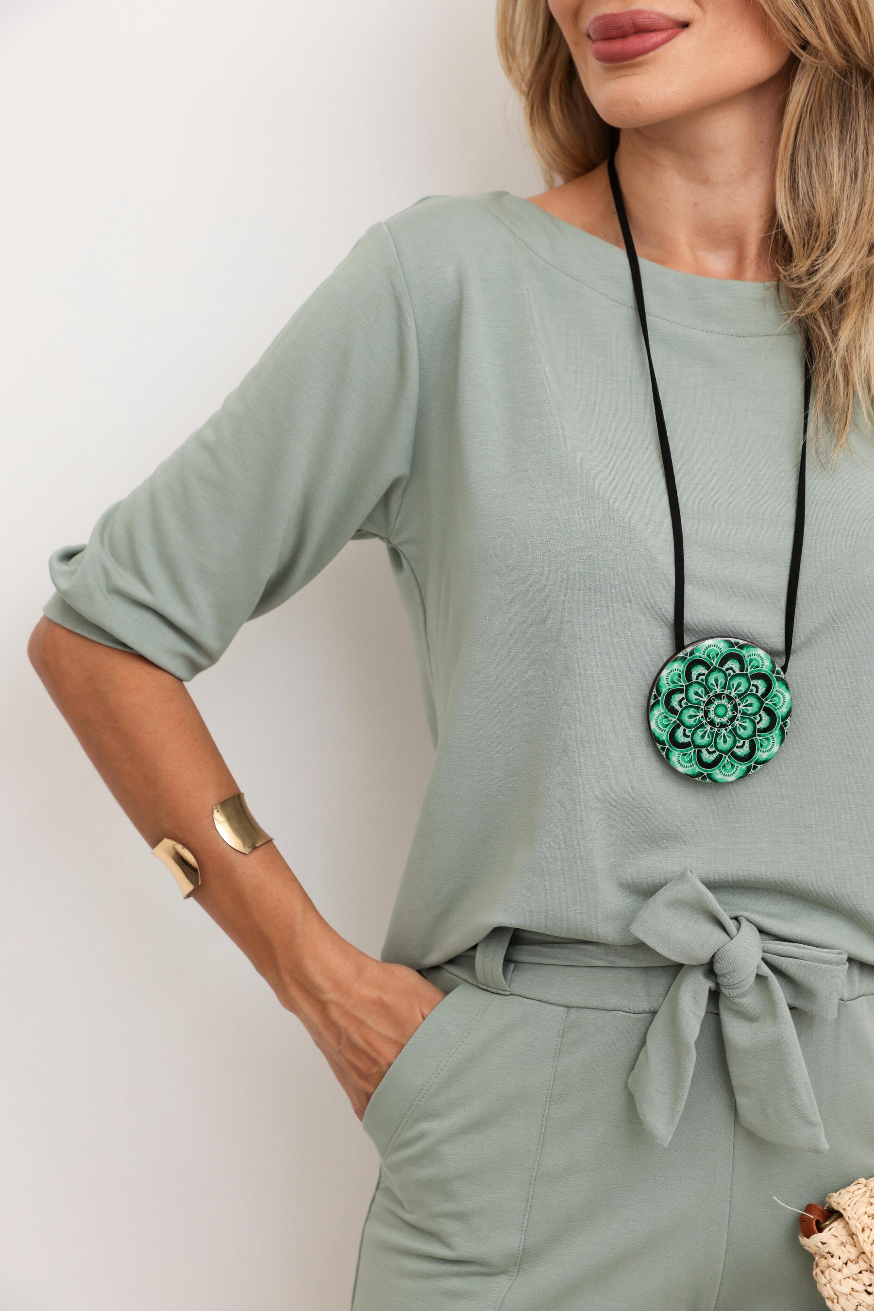 Conjunto de bermuda com blusa manga 3/4 Tainá