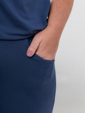 Calça pantalona azul Serena