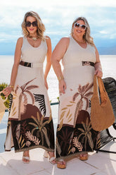 Vestido longo regata com decote redondo Patrícia