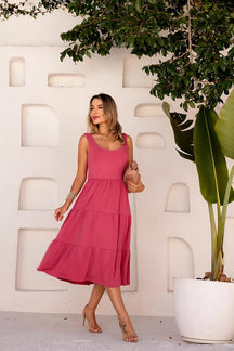 Vestido midi regata Suelen