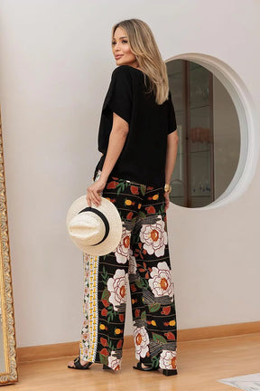 Blusa manga curta e decote V Paloma